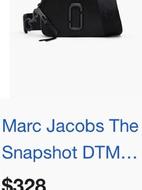 Marc Jacobs Black Nylon Belt Bag with Signature Double-J